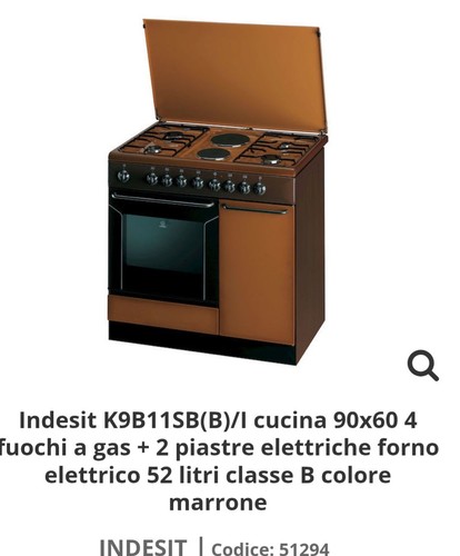 Indesit k9b11sb cucina - indesit,